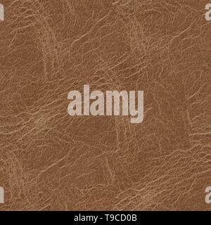 Ordinary leather background in beige tone. Brown leather texture. Stock Photo