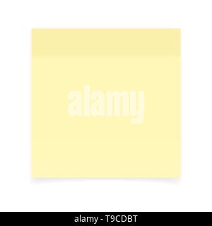 Collection of yellow colored sheets of note papers with curled corner and shadow, ready for your message. Realistic. Isolated on white background. Set Stock Vector