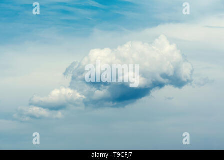 Beautiful cloud Springtime Blue sky Overcast Selective focus Stock Photo