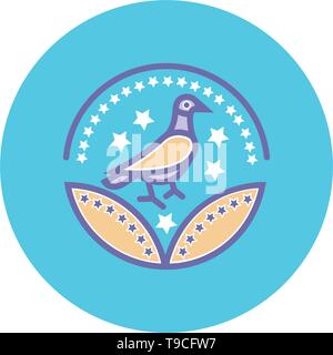 bird award icon- vector bird sign for your website or mobile apps Stock Vector