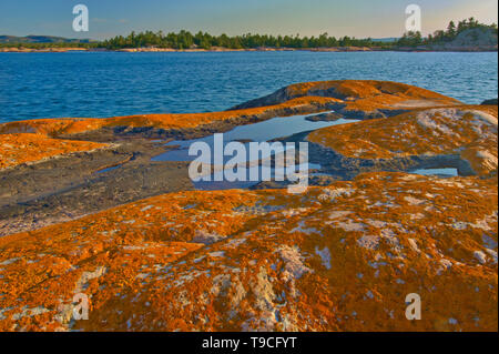 Precambrian shield rock along shoreline of Georgian Bay, Killbear ...