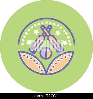 cricket award vector sign icon- vector cricket award symbol icon Stock Vector
