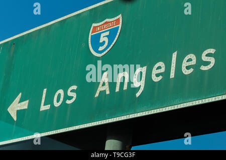 Los Angeles road sign Stock Photo