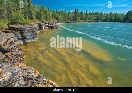 Rocky Lake Wanless Manitoba Canada Stock Photo