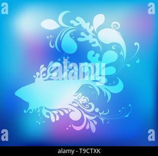 Abstract sketch vector marine ornament with tentacles and suction cups with  radial symmetry Stock Vector Image & Art - Alamy