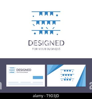 Creative Business Card and Logo template Banner, Flag, Garland, Ireland, Irish Vector Illustration Stock Vector