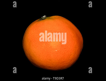 Mandarin, orange isolated on a black background, fresh. Stock Photo