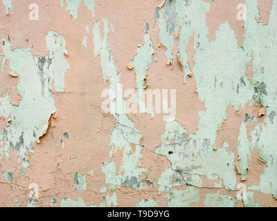 Old painted peach wall background Stock Photo
