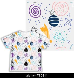 kids childish halloween seamless pattern vector illustration - vector Stock Vector