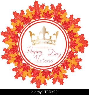 Canada Vector illustration of Happy celebrate Victoria Day. Stock Vector