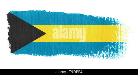 Brushstroke Flag Bahamas Stock Photo