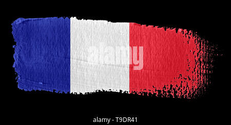 Brushstroke Flag France Stock Photo