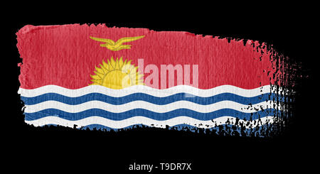 Brushstroke Flag Kiribati Stock Photo