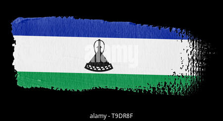 Brushstroke Flag Lesotho Stock Photo