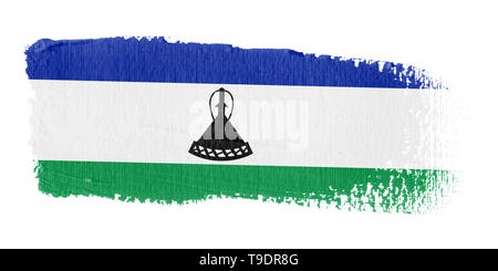 Brushstroke Flag Lesotho Stock Photo