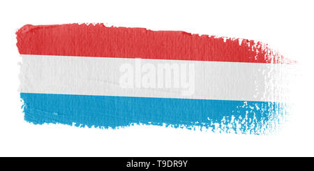 Brushstroke Flag Luxembourg Stock Photo