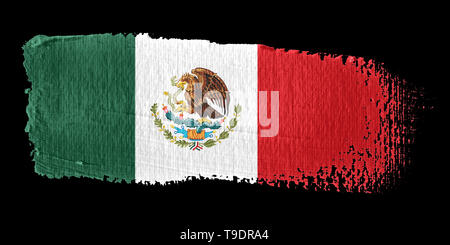 Brushstroke Flag Mexico Stock Photo