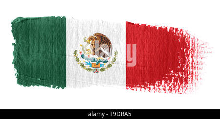 Brushstroke Flag Mexico Stock Photo