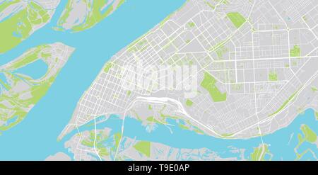 Urban Vector City Map Of Samara Russia T9e0ap 