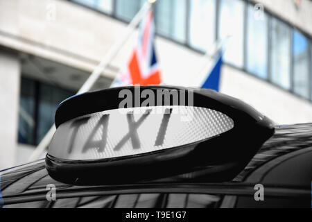Taxi car in London - selective focus Stock Photo