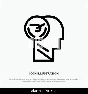 Activity, Brain, Faster, Human, Speed Line Icon Vector Stock Vector