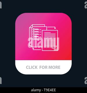 File, Share, Transfer, Wlan, Share it Mobile App Button. Android and IOS Line Version Stock Vector