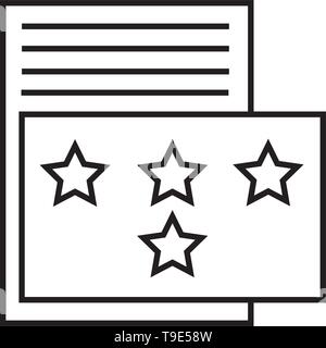 review rating symbol illustration vector isolated on white background Stock Vector