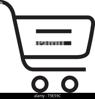 shopping cart symbol vector isolated on white background Stock Vector