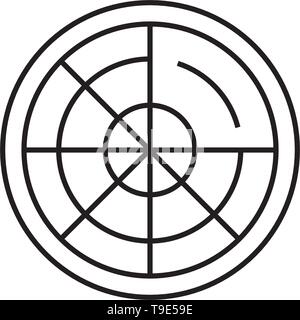 target radar symbol illustration vector isolated on white background Stock Vector