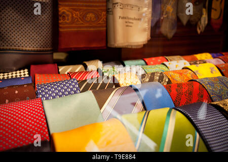 Colorful neck ties on display, Venice Stock Photo