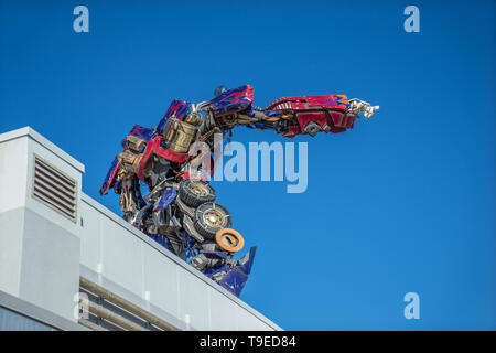 Orlando, Florida, USA - June 2015 : Universal Studios Theme Park, Transformers Attraction Stock Photo