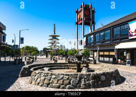 San Francisco,California,USA - June 23, 2018 : View of Peace Pagoda in Japantown Stock Photo