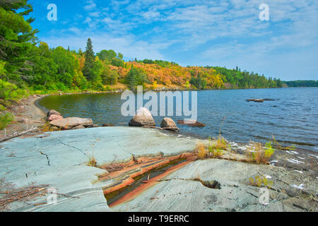 Island on Lake of the Woods Kenora District Ontario Canada Stock Photo