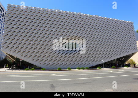 The Broad, contemporary art museum on Grand Avenue in Downtown Los Angeles - California Stock Photo
