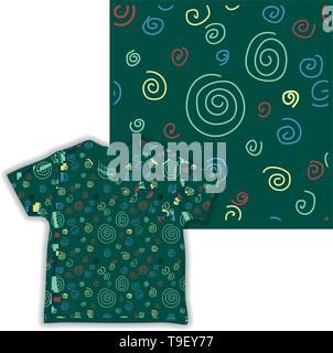 dot triangular cute seamless pattern ready for shirt fabric industry vector illustration Stock Vector