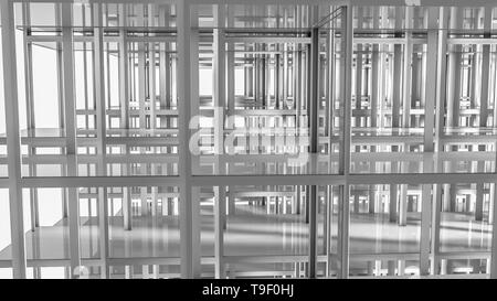 abstract geometric floors and shapes. illustration. 3d render Stock Photo