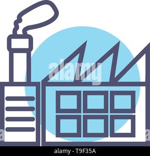 Factory silhouettes. Manufacture industrial plant chemical production ...