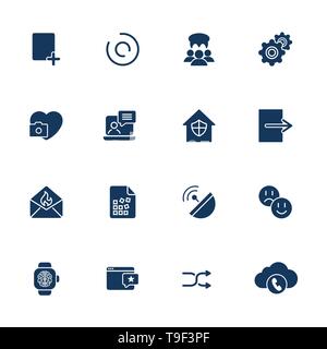Flat design icons set modern style vector illustration concept of web development service, social media marketing, graphic design, business company Stock Vector