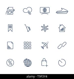 16 different icons for app, mobile, sites Stock Vector