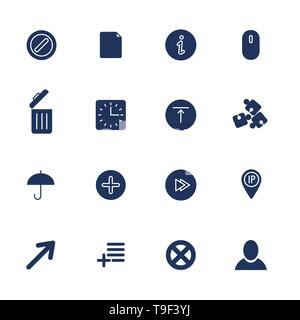 Set of 16 quality icons for Web and Mobile. Stock Vector