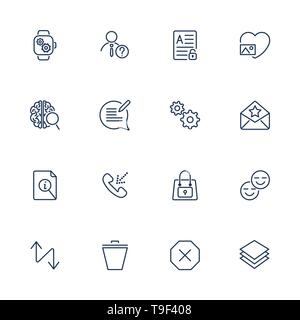 User different Interface Icons Stock Vector