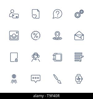 Simple icons set. App icons universal set for web and mobile Stock Vector