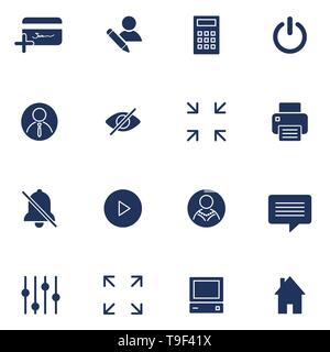 Modern flat icons vector collection. Interface elements, business and office items. Isolated on white background. Stock Vector