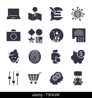 Different simple icons for apps, programs, sites and other. Univ Stock Vector