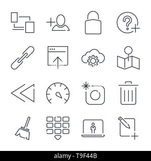 Internet and IT internet technology . Universal icons for web,  Stock Vector