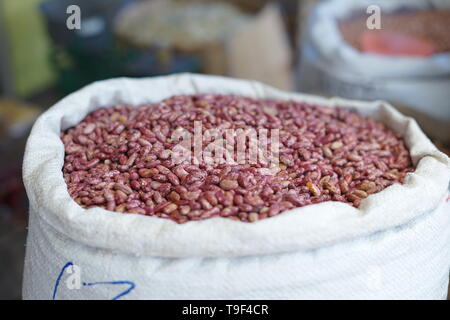 Red Kidney Beans In The Sackcloth Bag Isolated Stock Photo, Picture and  Royalty Free Image. Image 60655921.