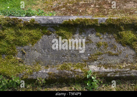 A gravestone in the graveyard at the Church of St. Mary Magdalene in Bridgnorth, Shropshire, uk Stock Photo