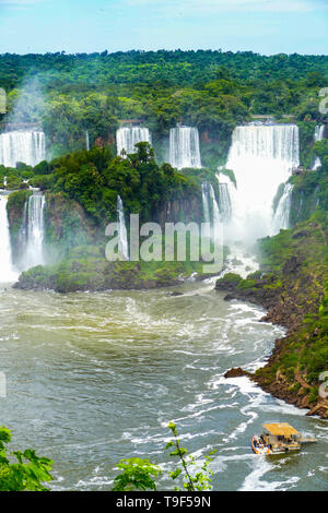 Iguazu falls view from Argentina Stock Photo