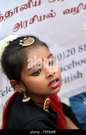 Trafalgar Square, London, UK. 18th May 2019. Sri Lankans hold the 10th annual Remembrance of the Mullivaikkal Genocide in Sri Lanka. Credit: Matthew Chattle/Alamy Live News Stock Photo