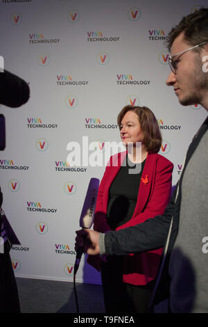 Nathalie Loisseau candidate for the French European election visiting the show Viva Technology in Paris Stock Photo